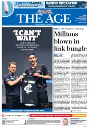 The Age (Australia) Newspaper Front Page for 25 November 2015