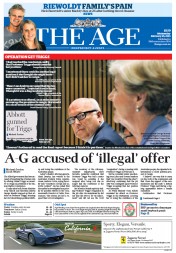 The Age (Australia) Newspaper Front Page for 25 February 2015