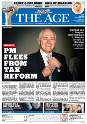 The Age (Australia) Newspaper Front Page for 25 February 2016