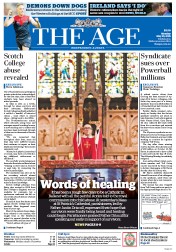 The Age (Australia) Newspaper Front Page for 25 May 2015