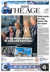 The Age (Australia) Newspaper Front Page for 25 May 2016