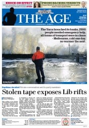 The Age (Australia) Newspaper Front Page for 25 June 2014
