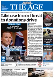 The Age (Australia) Newspaper Front Page for 25 June 2015