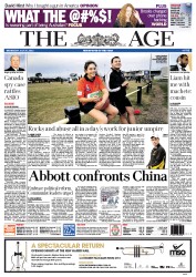 The Age (Australia) Newspaper Front Page for 25 July 2012