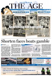 The Age (Australia) Newspaper Front Page for 25 July 2015