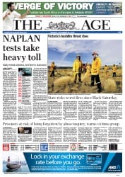 The Age (Australia) Newspaper Front Page for 26 November 2012
