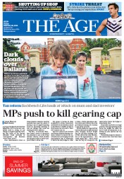 The Age (Australia) Newspaper Front Page for 26 February 2016