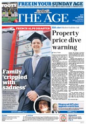 The Age (Australia) Newspaper Front Page for 26 March 2015