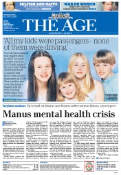 The Age (Australia) Newspaper Front Page for 26 May 2014