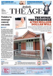 The Age (Australia) Newspaper Front Page for 26 May 2016