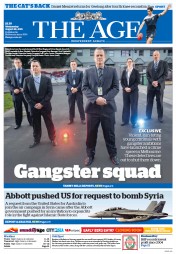 The Age (Australia) Newspaper Front Page for 26 August 2015