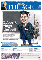 The Age (Australia) Newspaper Front Page for 27 October 2014
