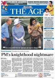 The Age (Australia) Newspaper Front Page for 27 January 2015