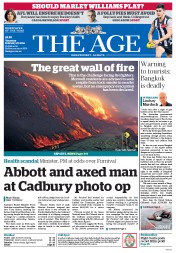 The Age (Australia) Newspaper Front Page for 27 February 2014