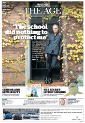 The Age (Australia) Newspaper Front Page for 27 May 2016
