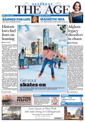 The Age (Australia) Newspaper Front Page for 27 June 2015