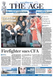 The Age (Australia) Newspaper Front Page for 27 September 2014