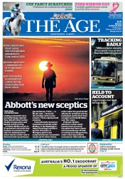 The Age (Australia) Newspaper Front Page for 28 October 2013