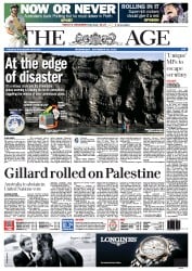 The Age (Australia) Newspaper Front Page for 28 November 2012