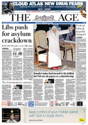 The Age (Australia) Newspaper Front Page for 28 February 2013