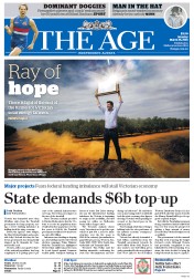 The Age (Australia) Newspaper Front Page for 28 March 2016