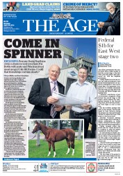 The Age (Australia) Newspaper Front Page for 28 April 2014