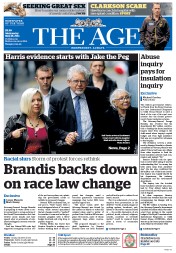 The Age (Australia) Newspaper Front Page for 28 May 2014