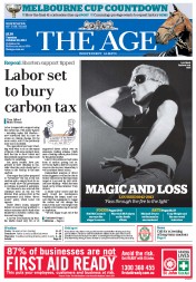 The Age (Australia) Newspaper Front Page for 29 October 2013