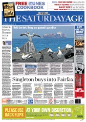 The Age (Australia) Newspaper Front Page for 29 December 2012