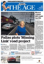 The Age (Australia) Newspaper Front Page for 29 April 2016