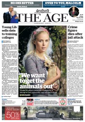The Age (Australia) Newspaper Front Page for 29 July 2016