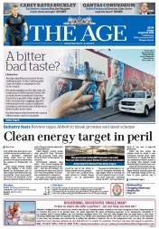 The Age (Australia) Newspaper Front Page for 29 August 2014