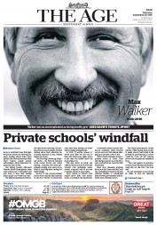 The Age (Australia) Newspaper Front Page for 29 September 2016