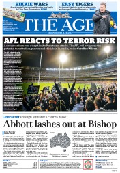 The Age (Australia) Newspaper Front Page for 2 December 2015