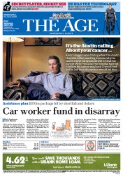 The Age (Australia) Newspaper Front Page for 2 April 2014