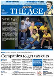 The Age (Australia) Newspaper Front Page for 2 May 2016