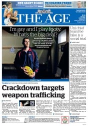 The Age (Australia) Newspaper Front Page for 2 June 2014