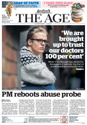 The Age (Australia) Newspaper Front Page for 2 August 2016