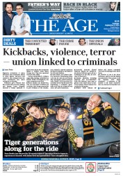 The Age (Australia) Newspaper Front Page for 2 September 2014