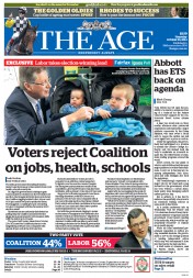 The Age (Australia) Newspaper Front Page for 30 October 2014