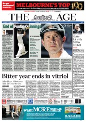 The Age (Australia) Newspaper Front Page for 30 November 2012