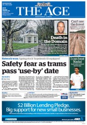 The Age (Australia) Newspaper Front Page for 30 June 2014