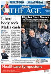 The Age (Australia) Newspaper Front Page for 30 June 2015