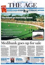 The Age (Australia) Newspaper Front Page for 30 August 2014