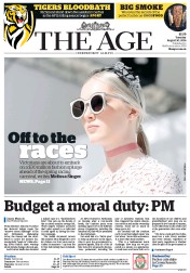 The Age (Australia) Newspaper Front Page for 30 August 2016