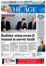 The Age (Australia) Newspaper Front Page for 30 September 2014