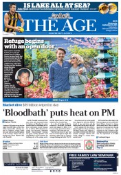 The Age (Australia) Newspaper Front Page for 30 September 2015