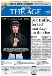 The Age (Australia) Newspaper Front Page for 31 October 2014