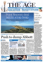 The Age (Australia) Newspaper Front Page for 31 January 2015