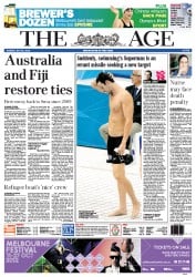The Age (Australia) Newspaper Front Page for 31 July 2012